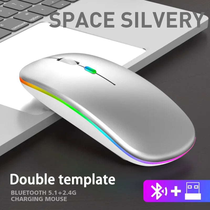 Dual Mode Wireless RGB Rechargeable Mouse