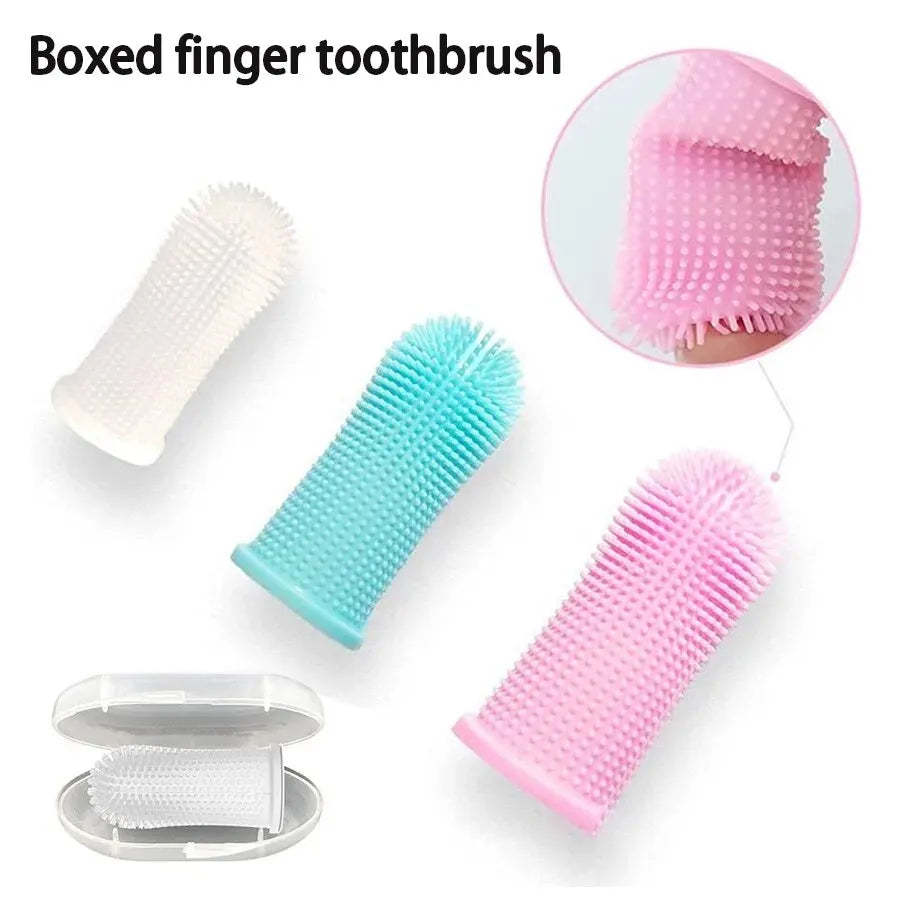 Pet Finger Toothbrush for Cats & Dogs