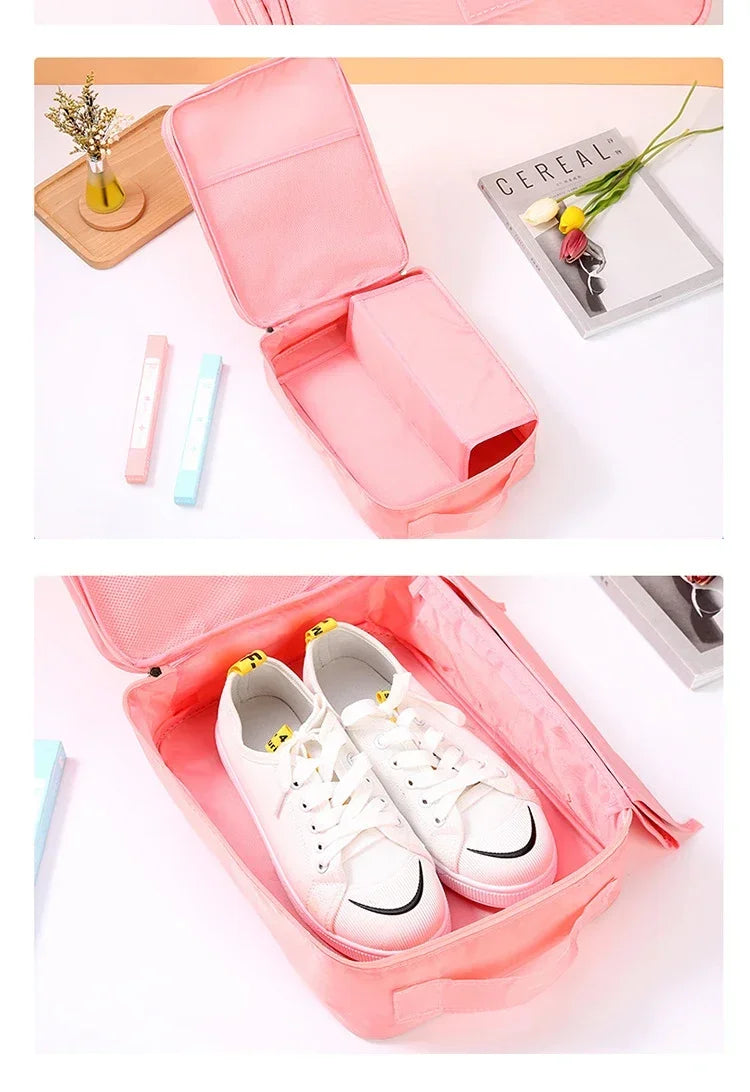 3-Layer Portable Travel Shoe Organizer Bag
