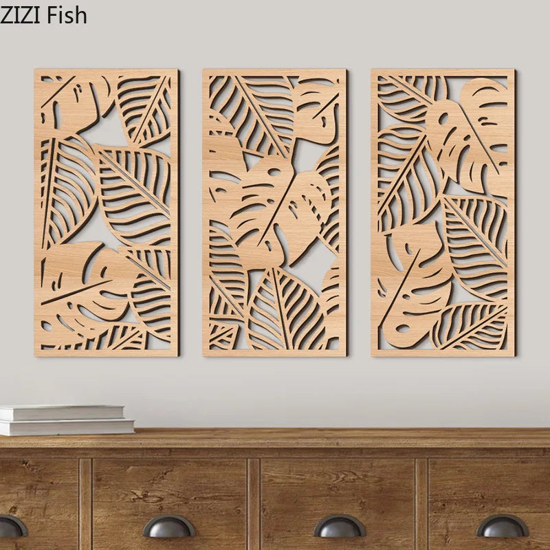 Hollow Wooden Hanging Wall Decor