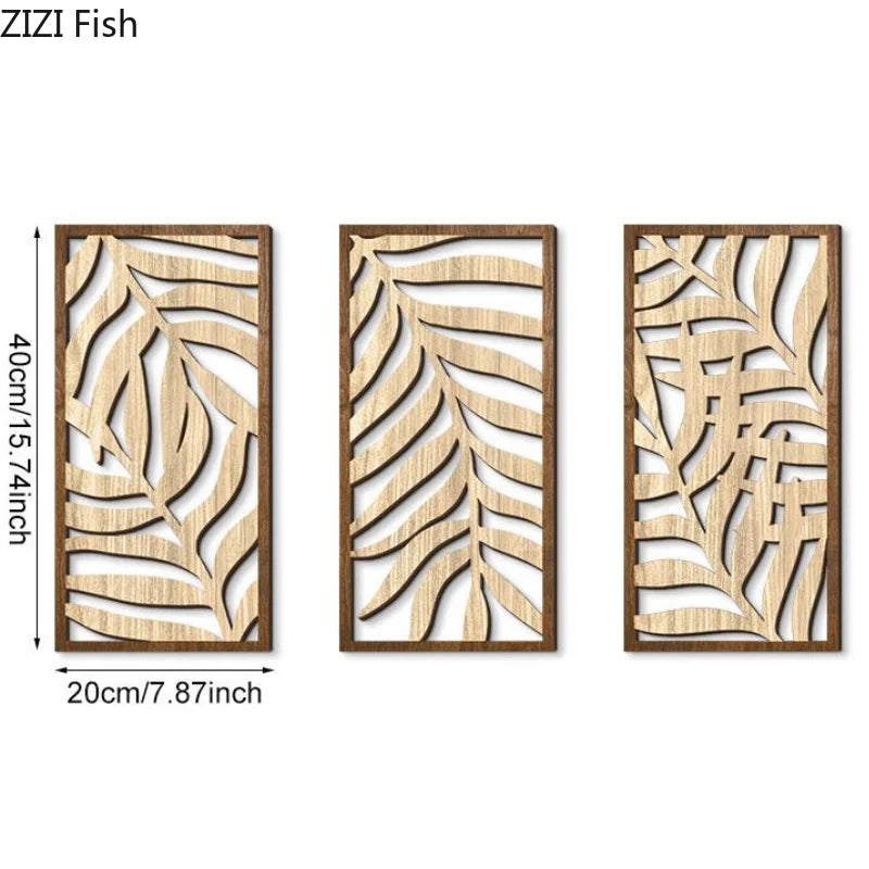 Hollow Wooden Hanging Wall Decor