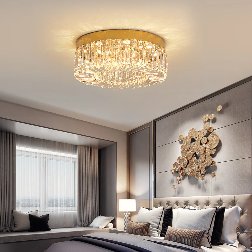 Luxury Gold Crystal LED Ceiling Chandelier