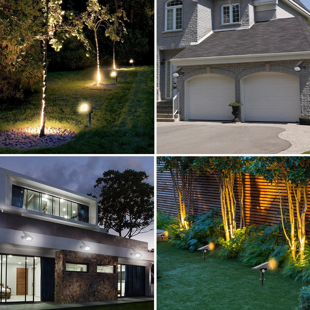 Adjustable Solar Garden Spotlight – IP65 Waterproof