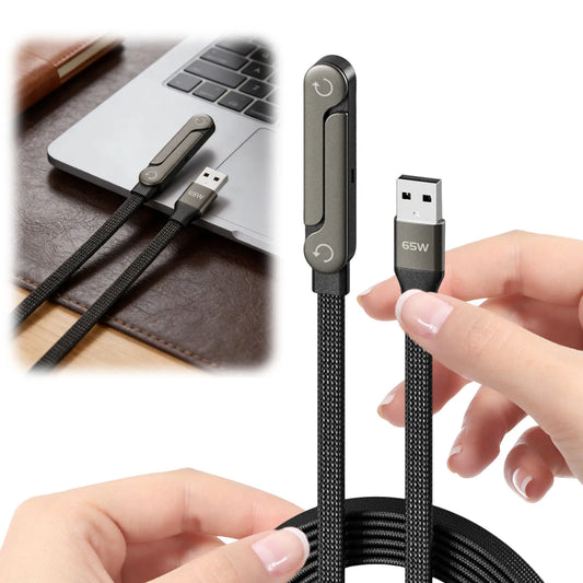 2-in-1 Fast Charging Cable with Foldable Stand