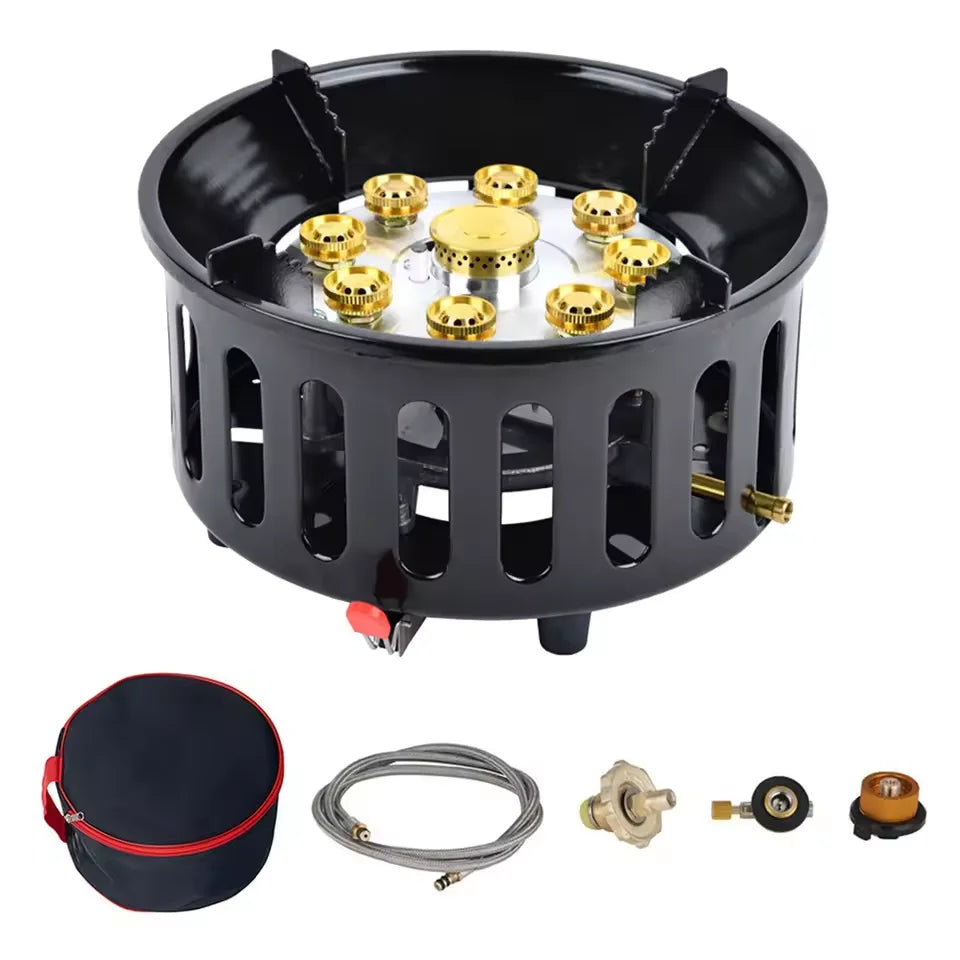 Portable 7-Core Camping Gas Stove