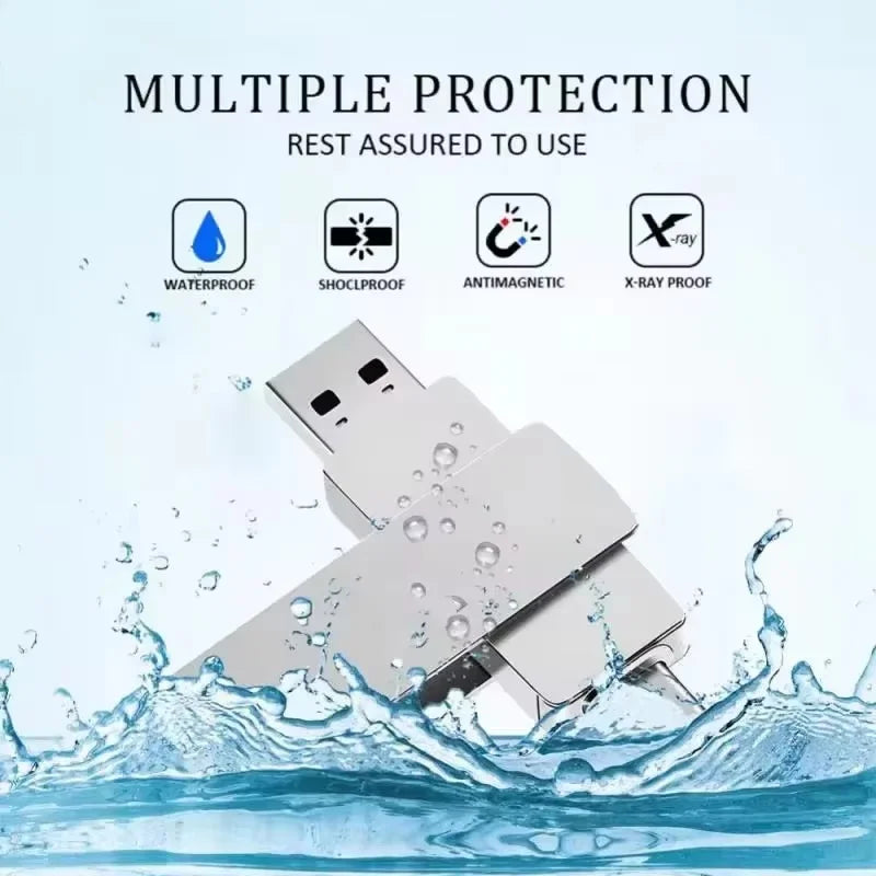 16TB USB 3.2 Type-C Metal Flash Drive