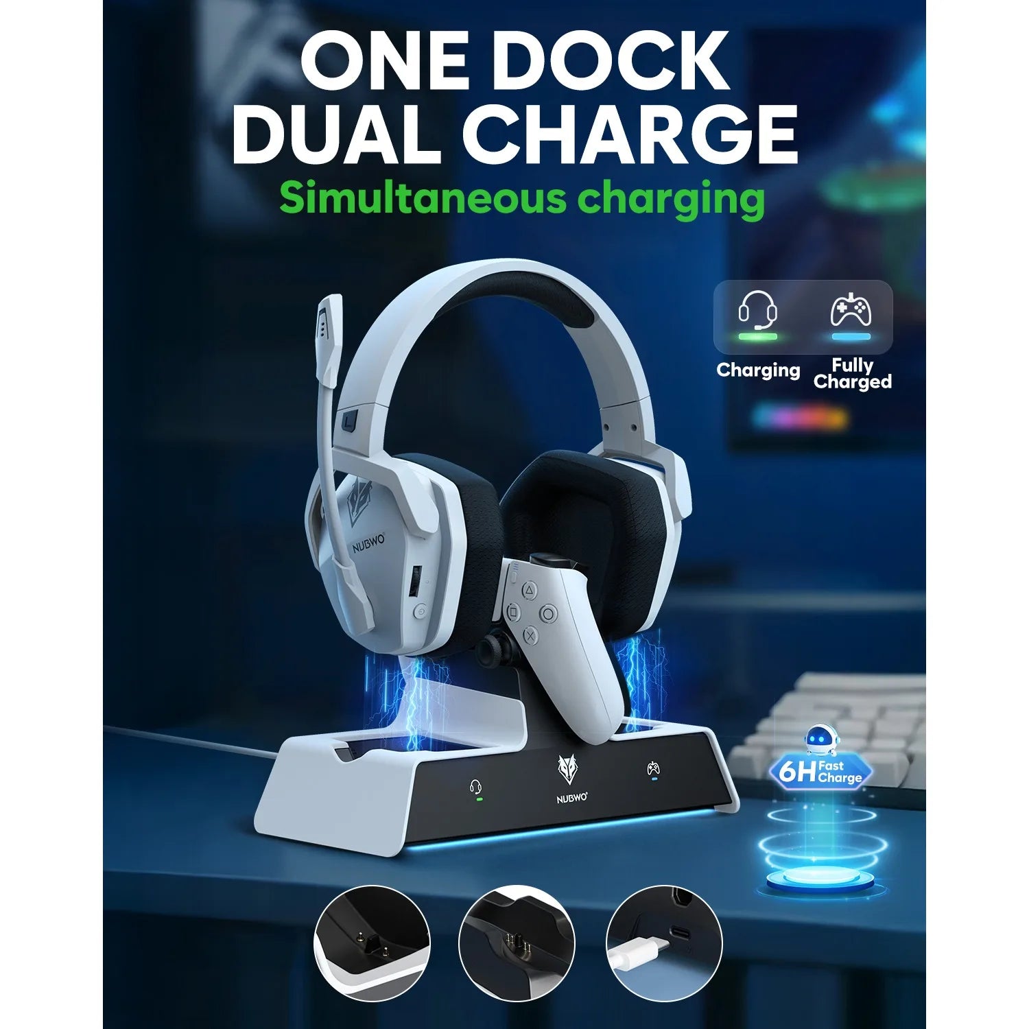 NUBWO G06 Wireless Gaming Headset