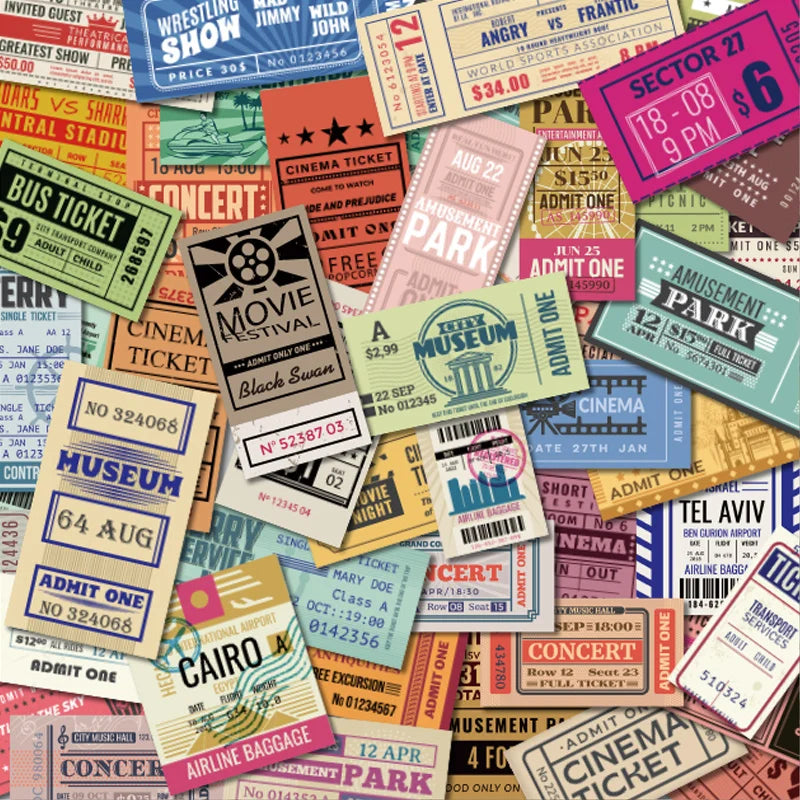 Vintage Postage Stamp Stickers (50PCS)