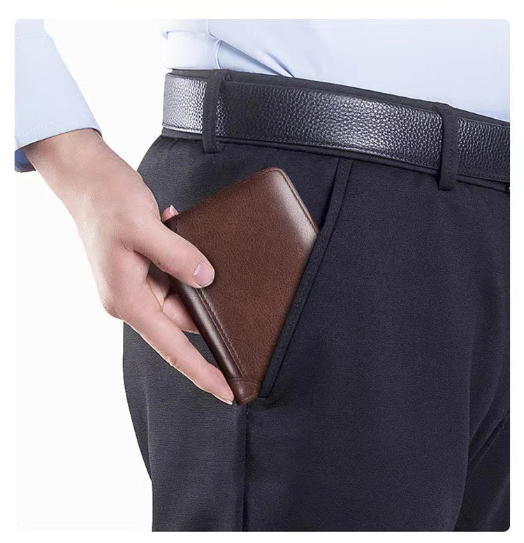 RFID Blocking Leather Trifold Wallet