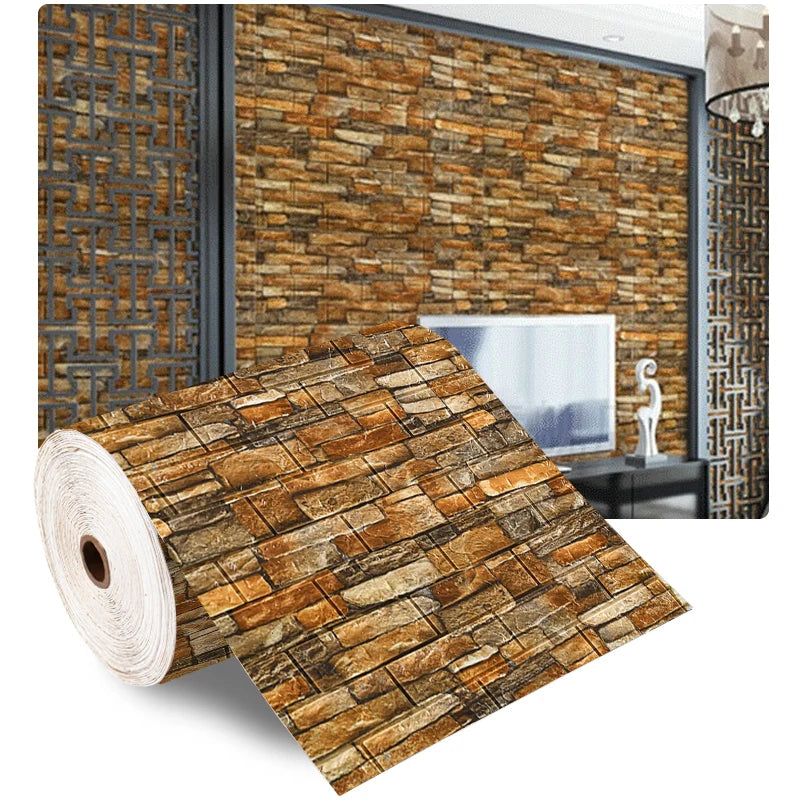 3D Brick Wall Sticker Panel (70×100cm)