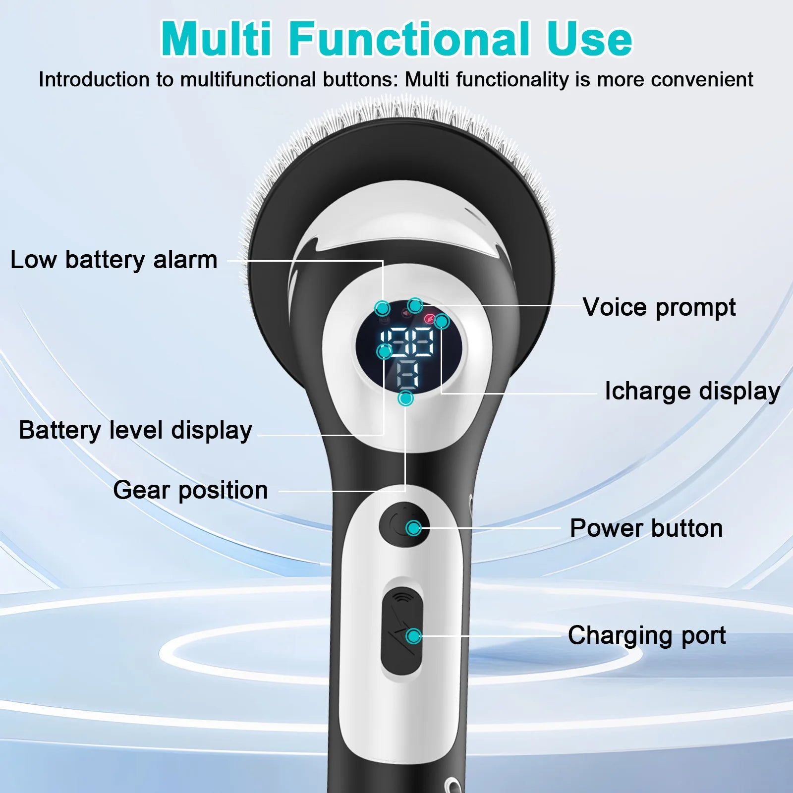 HOMEFISH Rechargeable Rotary Cleaning Brush