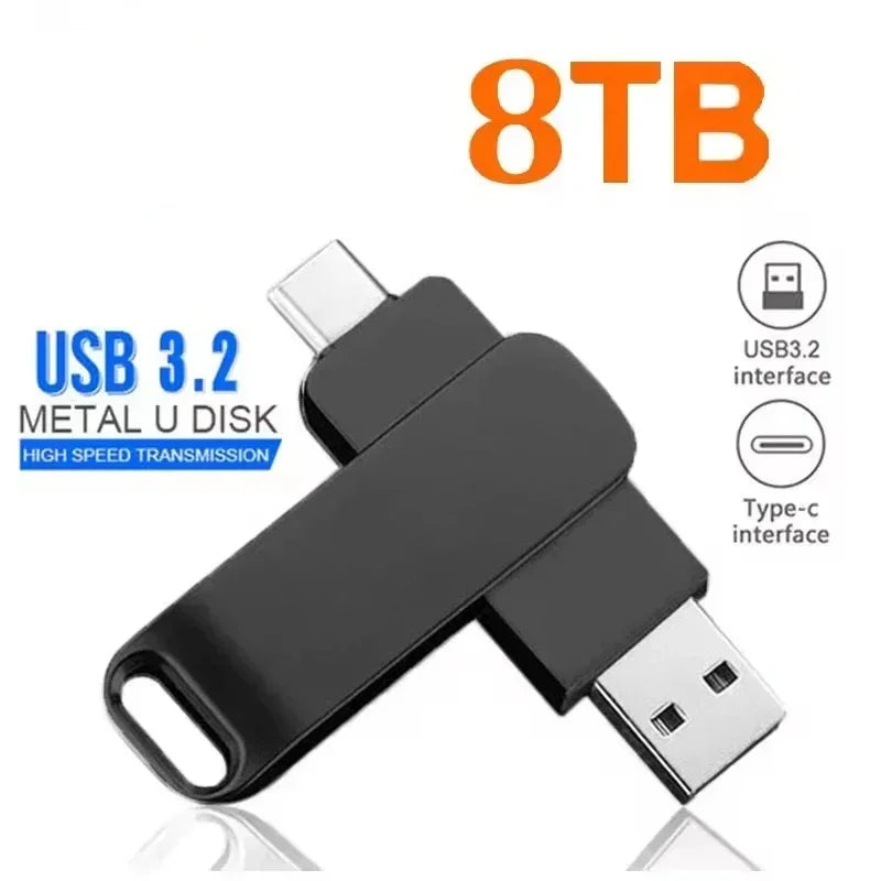 16TB USB 3.2 Type-C Metal Flash Drive