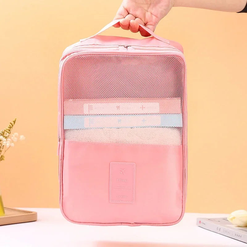 3-Layer Portable Travel Shoe Organizer Bag