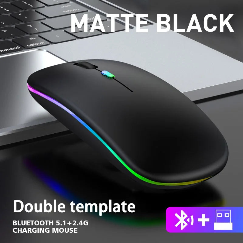 Dual Mode Wireless RGB Rechargeable Mouse