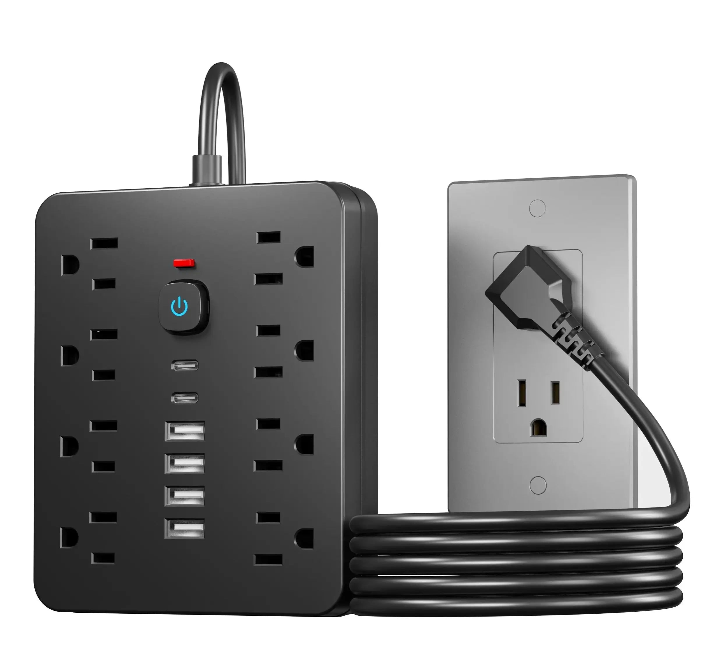 8-Outlet Surge Protector Power Strip with 6 USB Ports