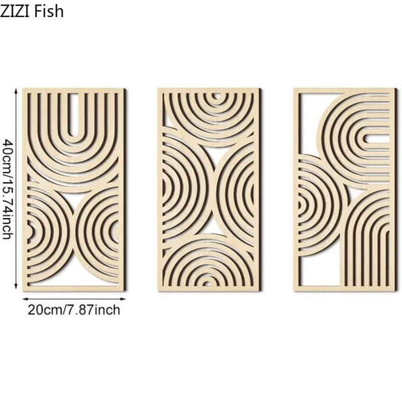 Hollow Wooden Hanging Wall Decor