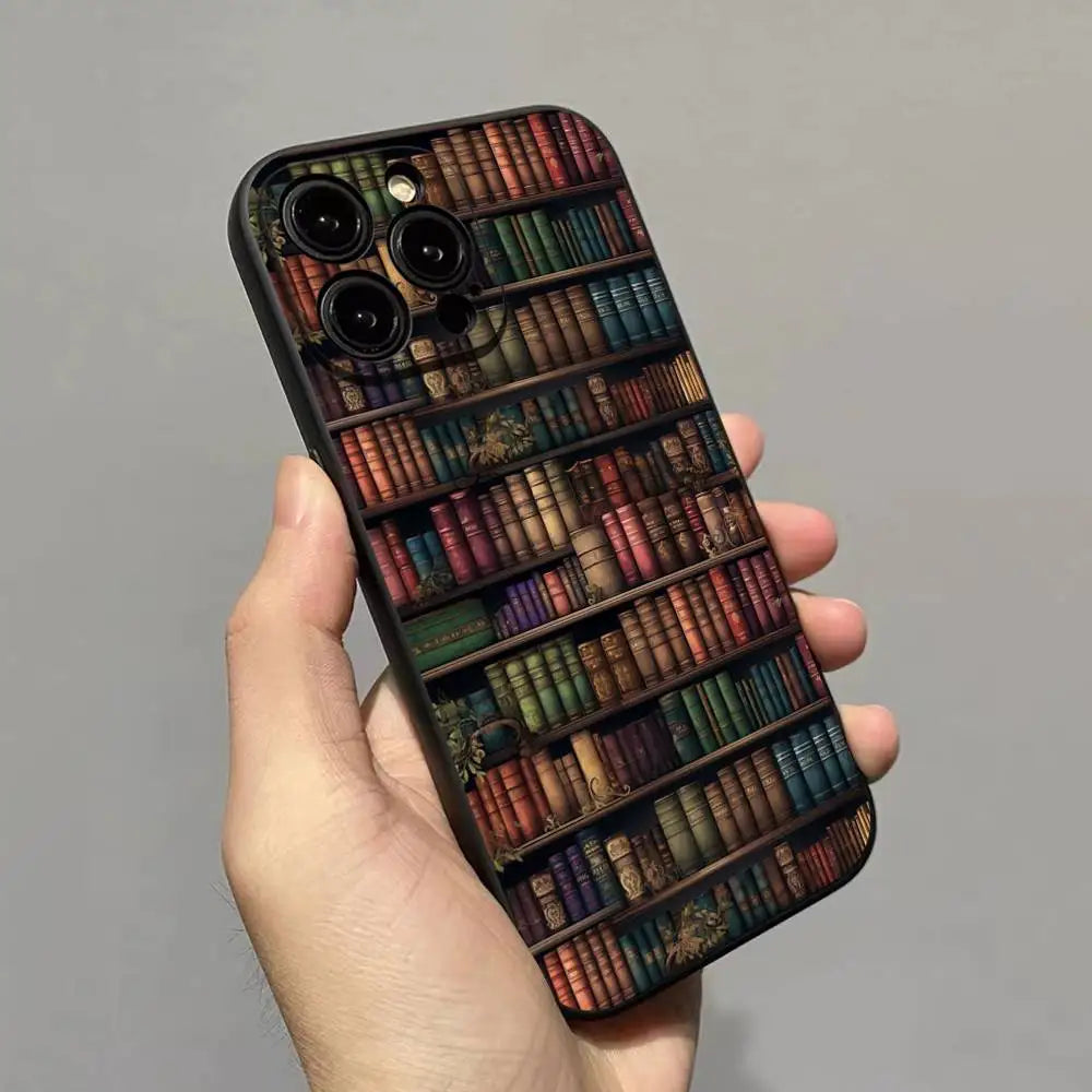 Creative Bookshelf TPU Phone Case for iPhone