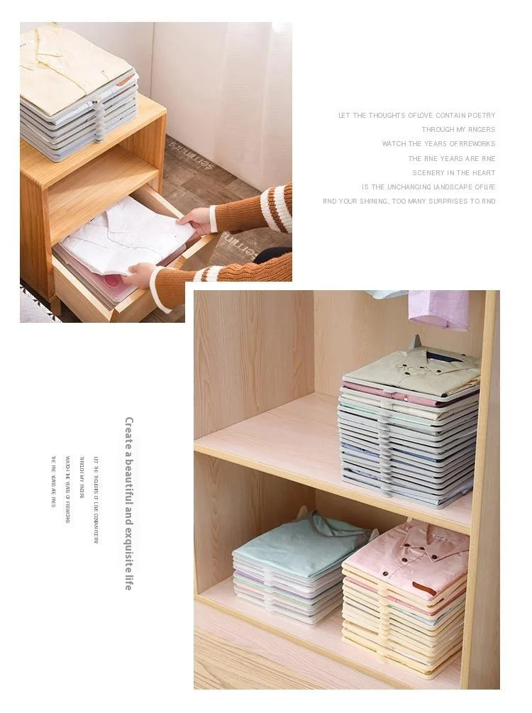 Multi-Layer Clothes Folding Board Organizer
