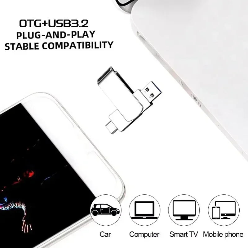16TB USB 3.2 Type-C Metal Flash Drive