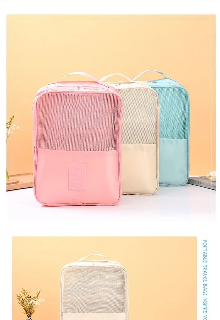 3-Layer Portable Travel Shoe Organizer Bag