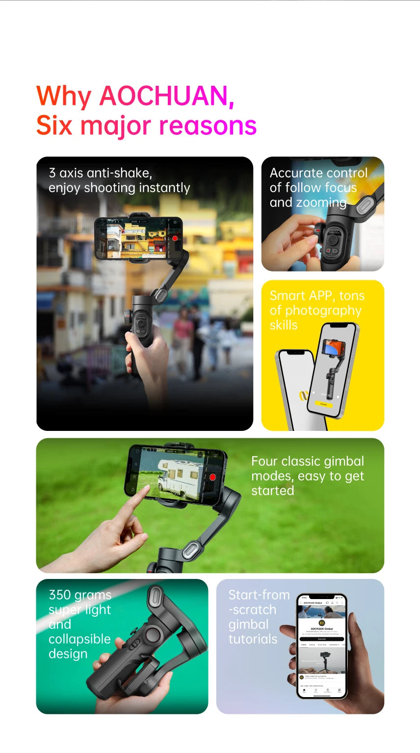 AOCHUAN SmartXE 3-Axis Smartphone Gimbal