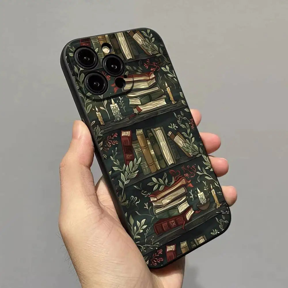 Creative Bookshelf TPU Phone Case for iPhone